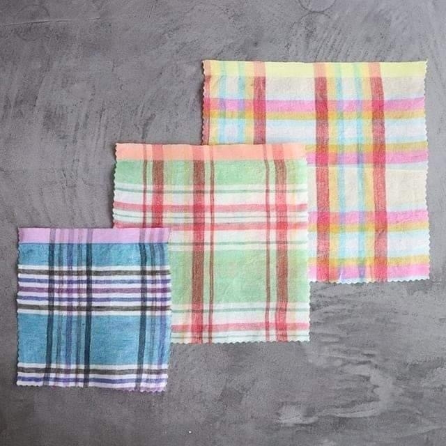 山梨県伝統織物で作るリネン蜜蝋ラップS・M・L3枚セット